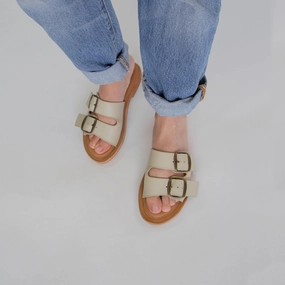 Aligator Boots MK221088 - Gomez Sandals Bone [Women's Leather Sandals]