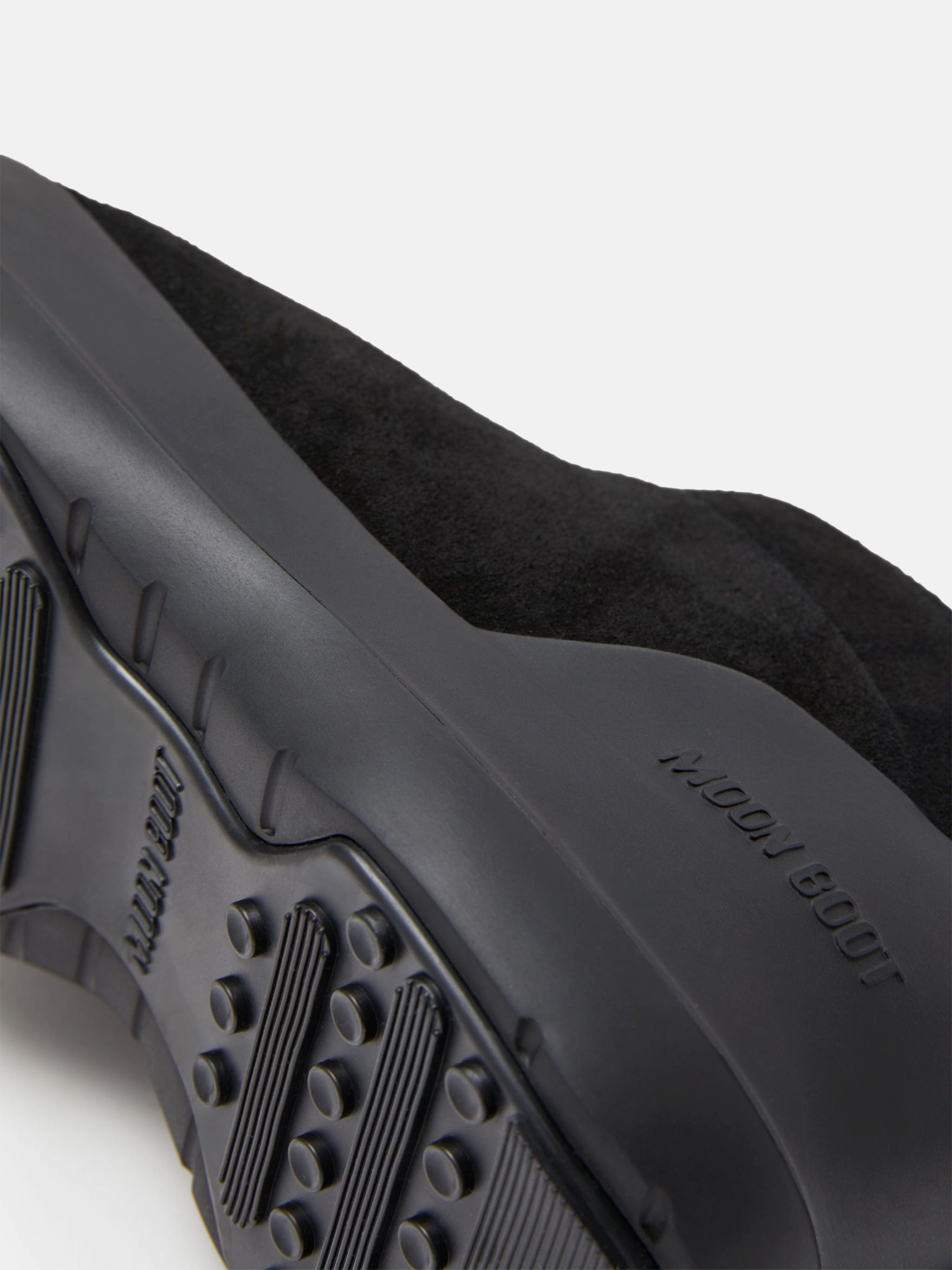 Brown Furry Boots Moon Boot Kids Luna Low Suede Boots in Black