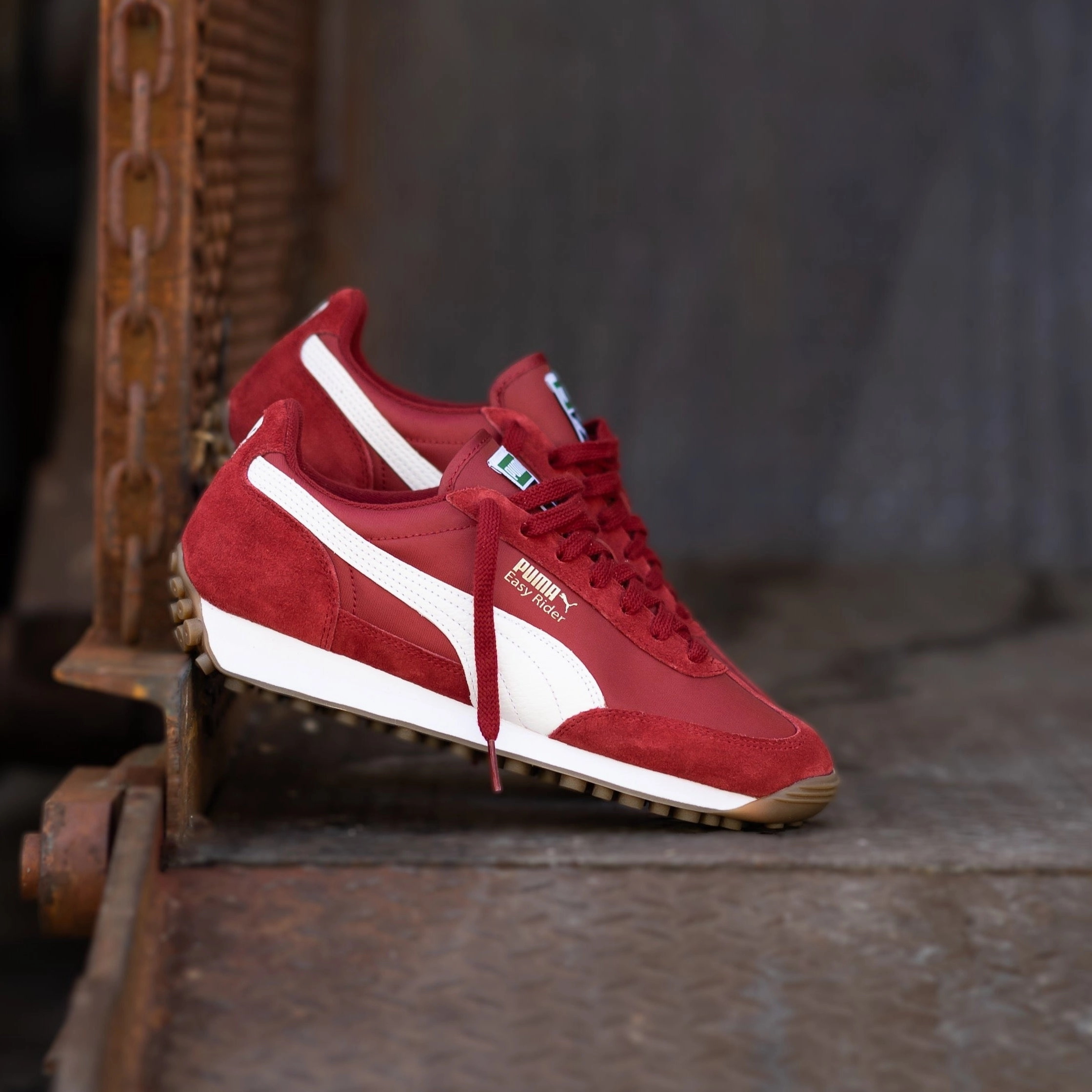 Mens Puma Easy Rider Vintage (Intense Red/Puma White) 2025 Running Shoes