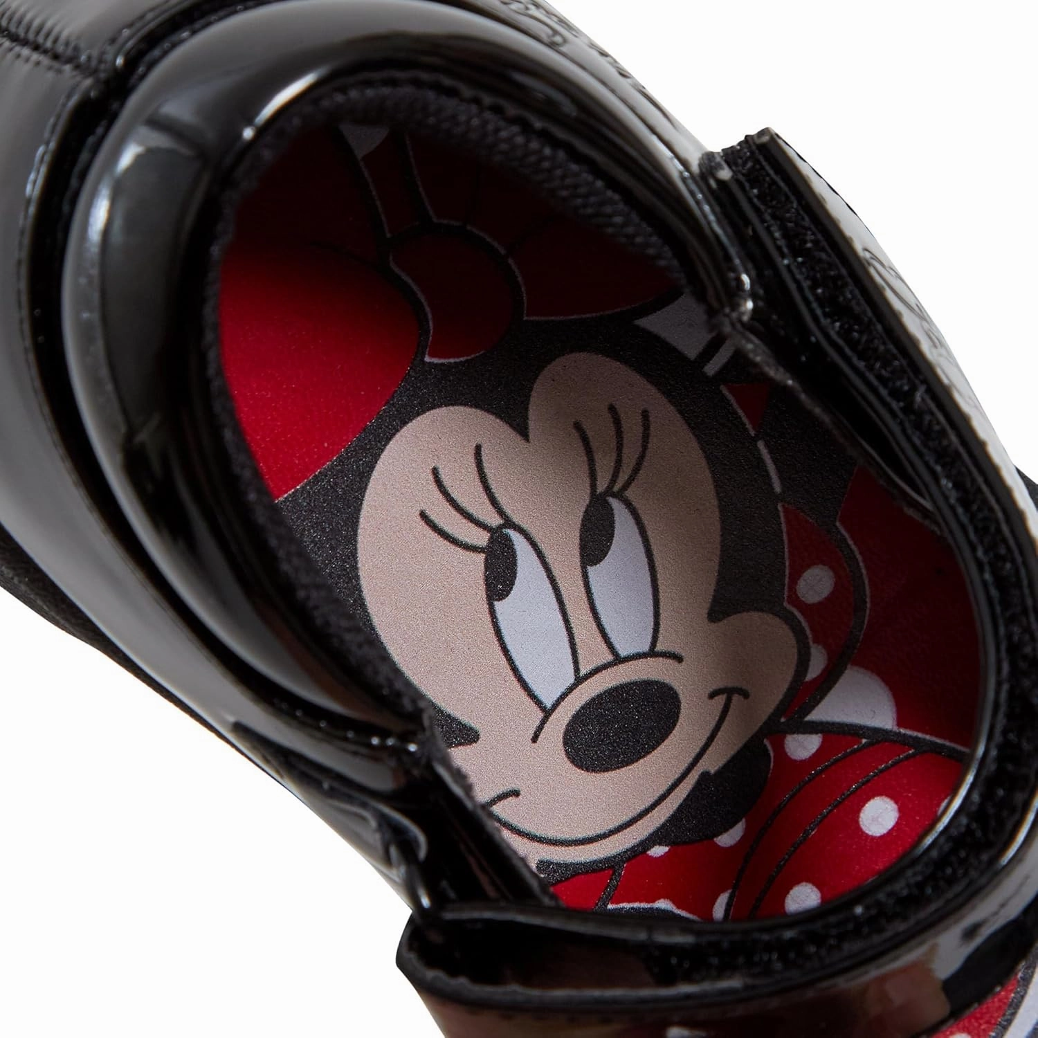 Disney Girls Minnie Mouse School Shoes Kids Black Patent Party Shoes with Easy Closure Wide Asics Shoes