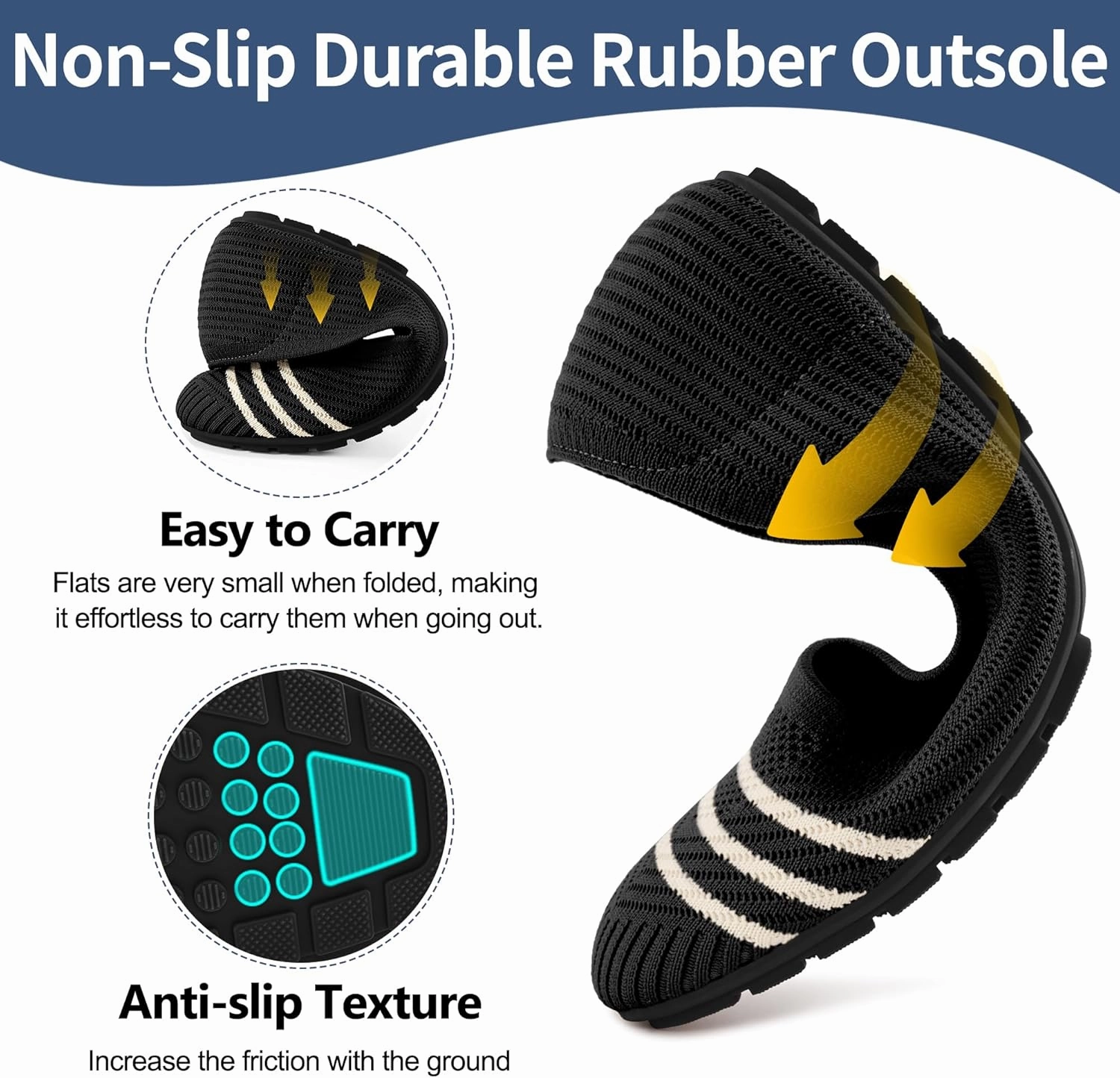 Asics Gel Contend 9 Running Shoe Flats for Women Ballets Shoes: Comfortable Knitted Dressy Work Flats - Ladies Wedding Flat Casual Shoes