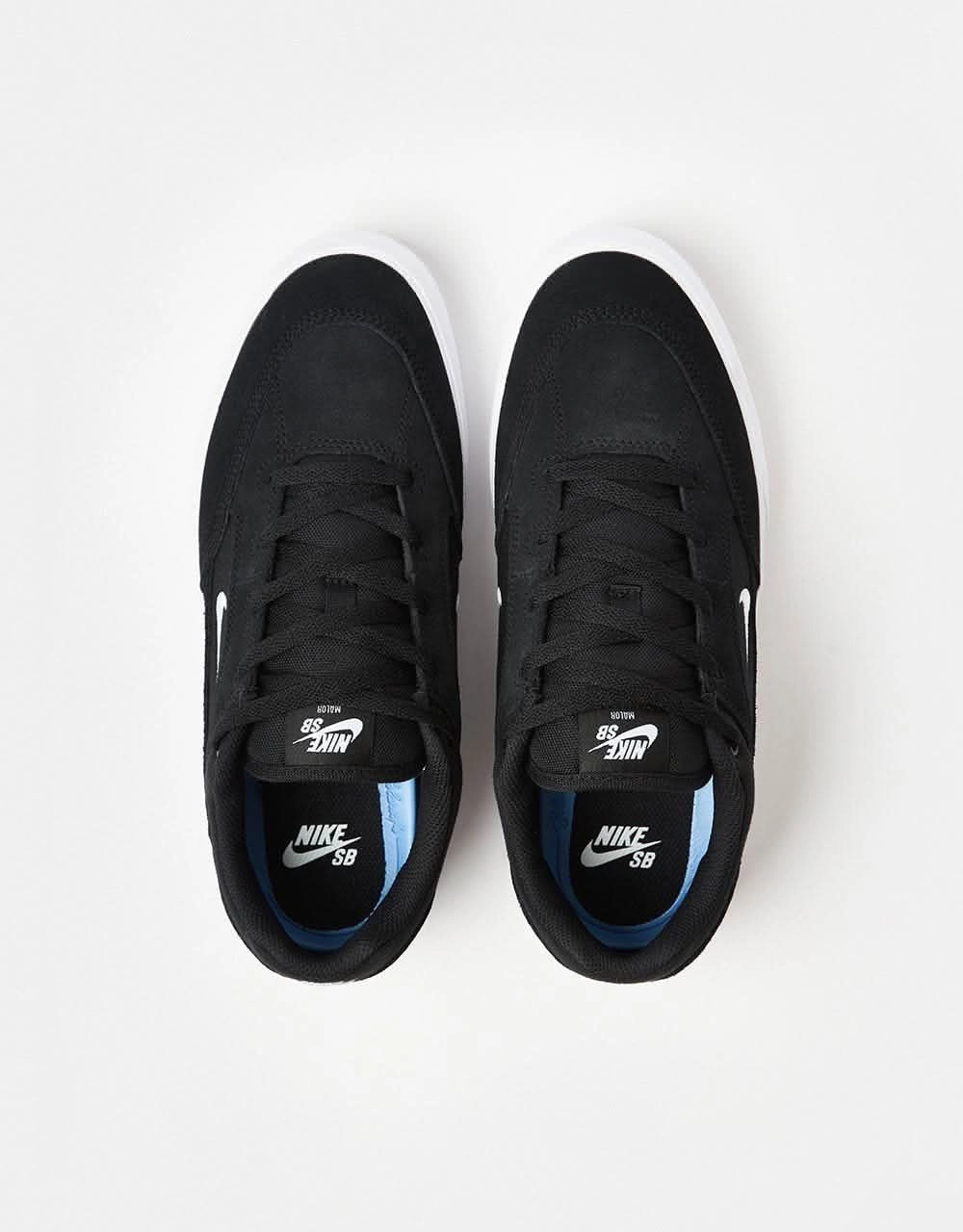 Nike SB Malor Skate Shoes - Black/White-Black-White Nike Air Max Fusion Shoes