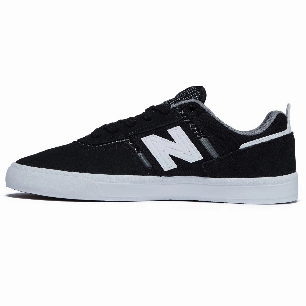 With Wide Toe Box Steel Cap Skate New Balance 306 Foy Shoes - Black/White/Gum Suede