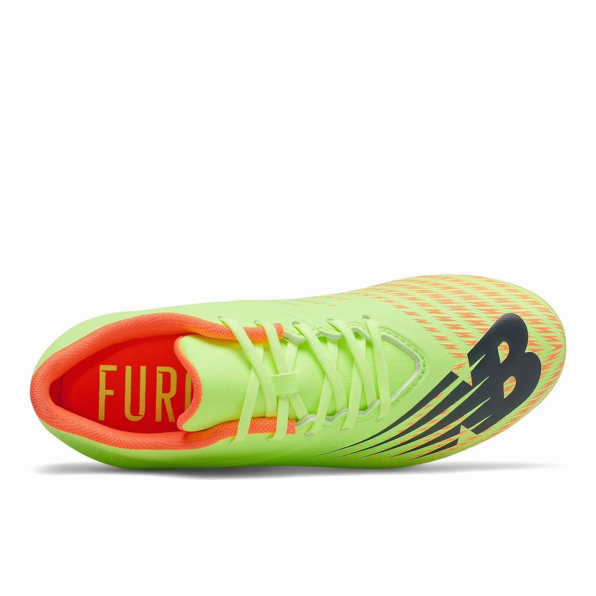 New Balance Kid's Furon V6  Dispatch FG J Bleached Lime Plastic Boots