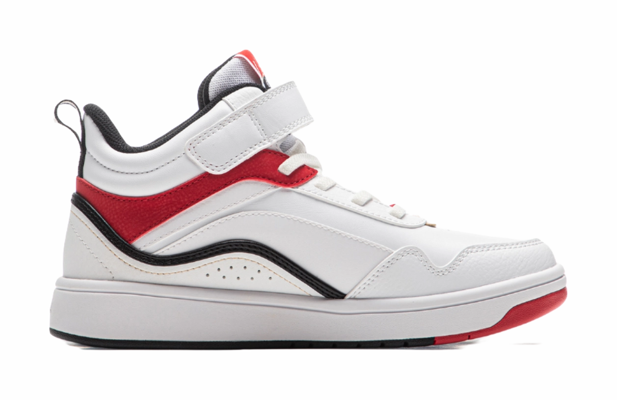 Golf Shoes Waterproof Spikeless LINING YOUNG Sports Life Collection Abrasion Resistant Mid top Skateboard Shoes White Red Kids'