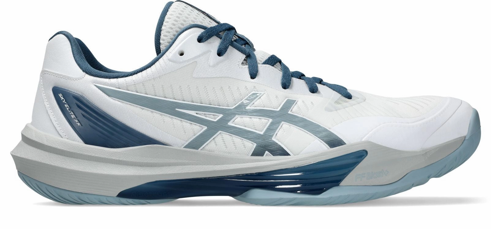 Asics Jb Elite Iv Wrestling Shoes Asics Mens Sky Elite FF Lo 3 Indoor Shoes - White/Dolphin Grey
