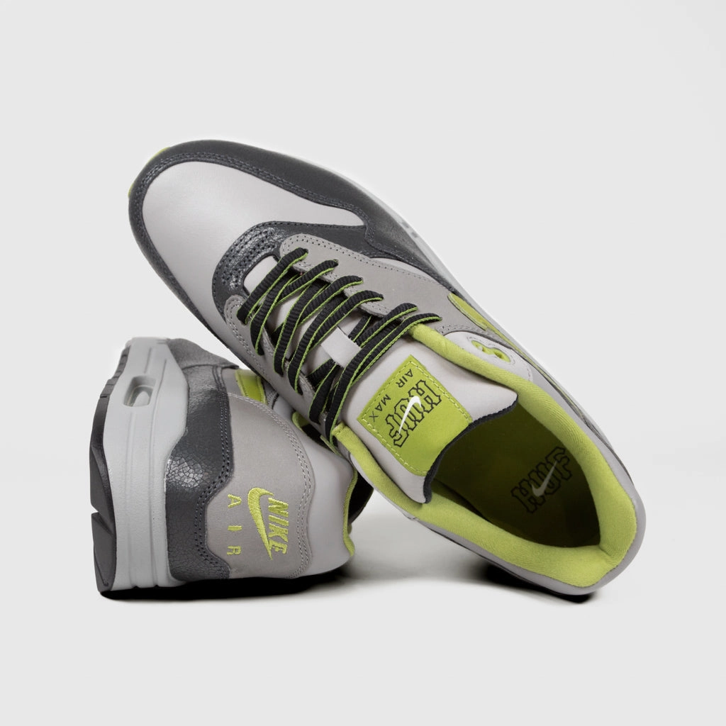 Nike - HUF x Air Max 1 Shoes - Anthracite / Pear - Medium Grey - Flat Pewter Nike Working Shoes