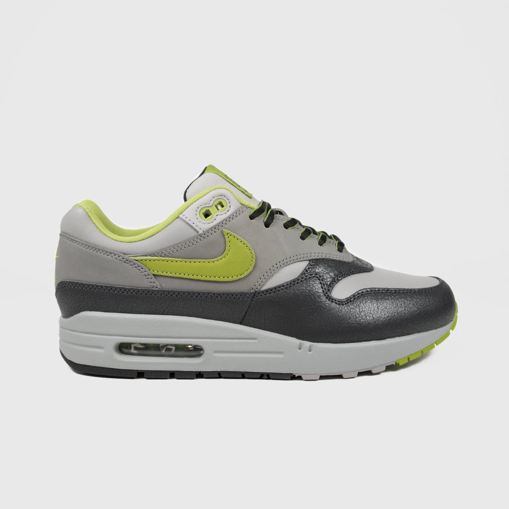 Nike Dad Shoes Nike - HUF x Air Max 1 Shoes - Anthracite / Pear - Medium Grey - Flat Pewter