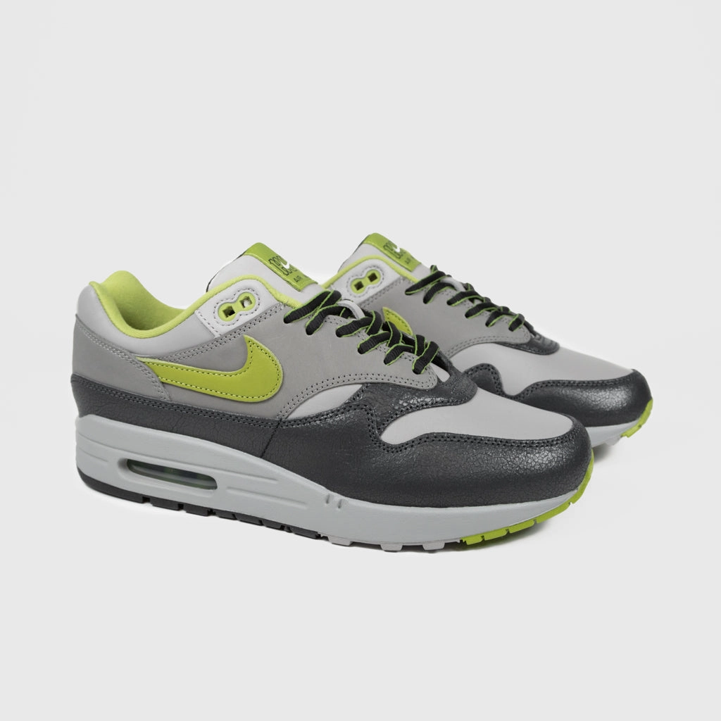 Nike - HUF x Air Max 1 Shoes - Anthracite / Pear - Medium Grey - Flat Pewter Nike Soccer Shoes Vapor