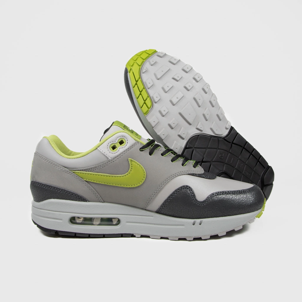 Nike - HUF x Air Max 1 Shoes - Anthracite / Pear - Medium Grey - Flat Pewter Nike Air Max Walking Shoes