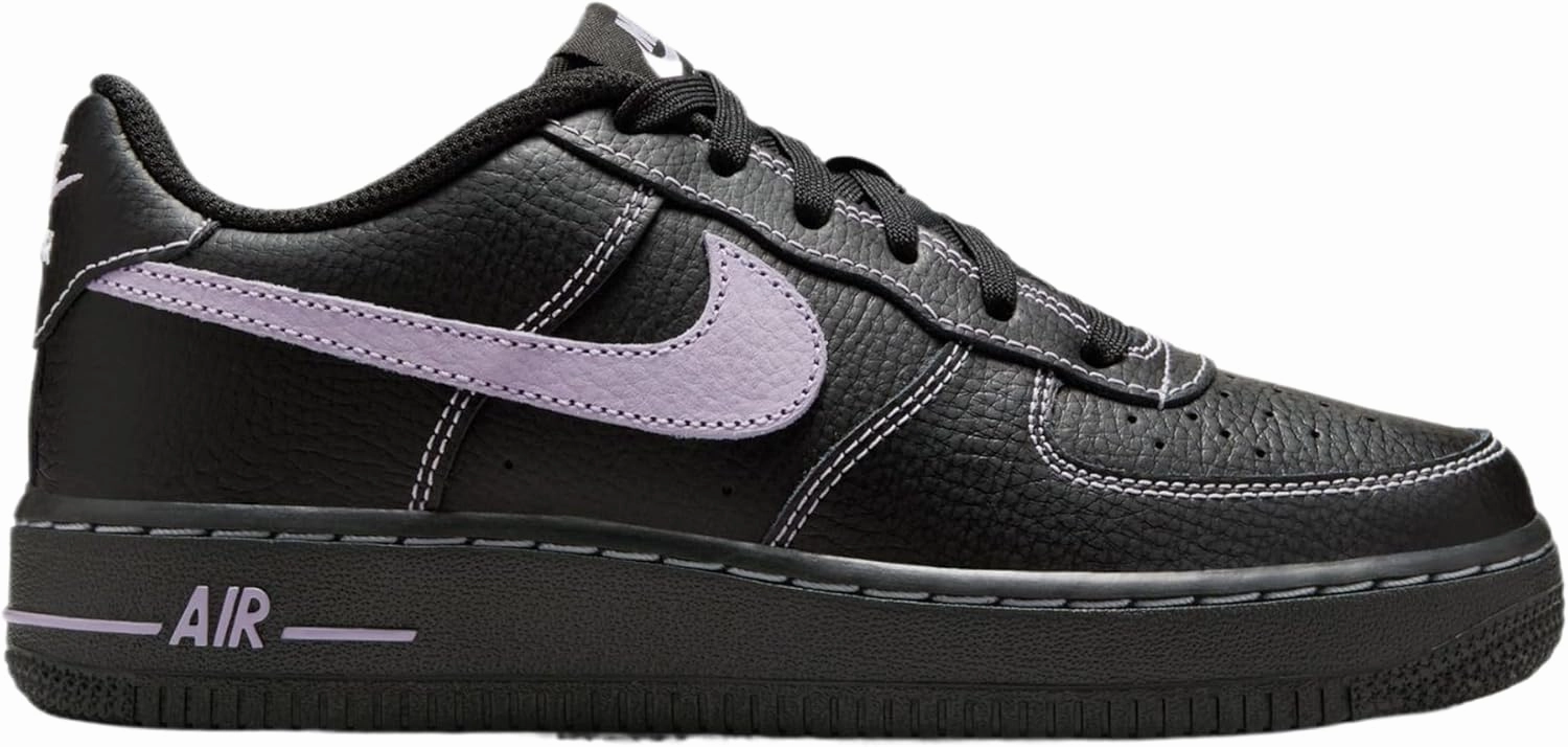 Nike Pegasus 41 Running Shoes Nike Air Force 1 LV8 Grade School Basketball Shoes (Black/Hydrangeas) (HJ4563-001, Black/Purple)