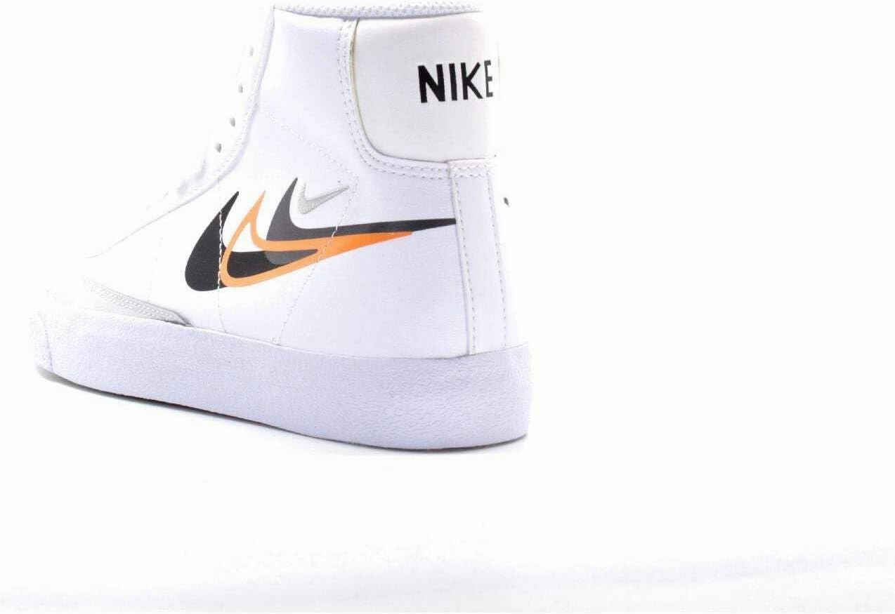 Air Max Nike Tennis Shoes Nike Blazer Mid NN GS White/Black-Bright Mandarin-Medium Ash
