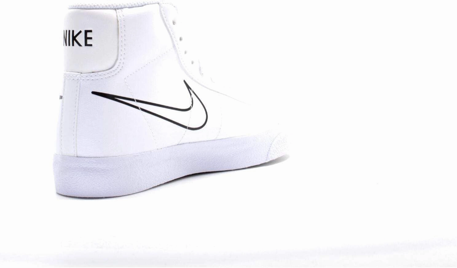 Nike Blazer Mid NN GS White/Black-Bright Mandarin-Medium Ash Blue Shoes Nike