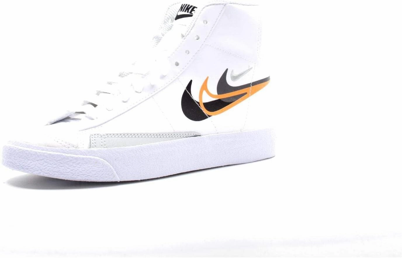 Nike Go Flyease Easy On/off Shoes Nike Blazer Mid NN GS White/Black-Bright Mandarin-Medium Ash