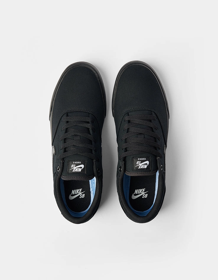 Nike SB Chron 2 Canvas Skate Shoes - Black/Black-Black Design Own Nike Shoes