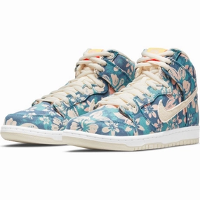 Nike Cushion Shoes Nike SB - 'Hawaii' Dunk High Pro Shoes - Aquamarine / Light Cream-Total Orange