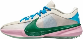 Nike Giannis Freak 5 Men's Basketball Shoes (DX4985-100, Light Orewood Brown/Medium Soft Pink/Blue Lightning/Emerald Rise) Size 9.5 All Types Of Nike Shoes