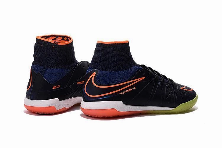 Pony Soccer Cleats Nike HypervenomX Proximo IC Soccer Shoes Orange Black GrassGreen White