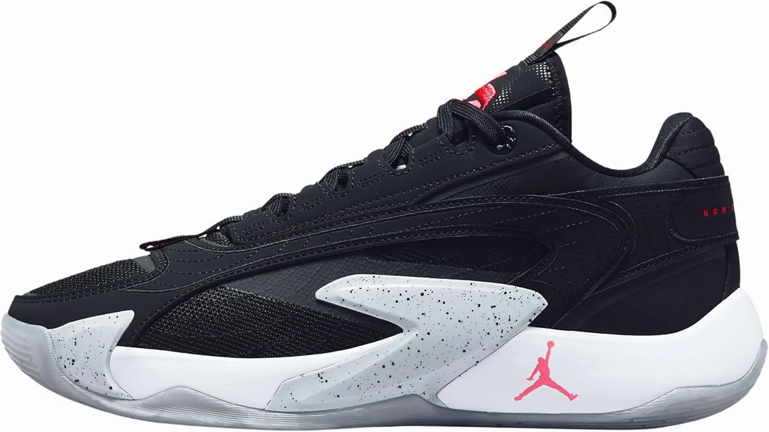 NIKE Jordan Luka 2 Men's Basketball Shoes (DX8733-006, Black/Bright Crimson/Wolf Grey/White) Size 8 Tim Duncan Nike Basketball Shoes