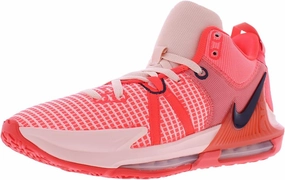 Nike React Basketball Shoes Nike Lebron Men's Witness 7 Basketball Shoes (Bright Crimson/cave Purple, us_Footwear_Size_System, Adult, Men, Numeric, Medium, Numeric_9_Point_5)