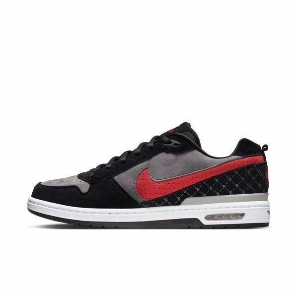 Nike Skateboarding Shoes Janoski Nike SB Paul Rodriguez P-Rod Zoom Air Low QS Black - Varsity Red - Flint Grey