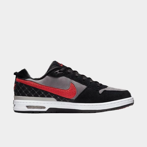 Nike Jordan Shoes Low Top Nike SB Paul Rodriguez P-Rod Zoom Air Low QS Black - Varsity Red - Flint Grey