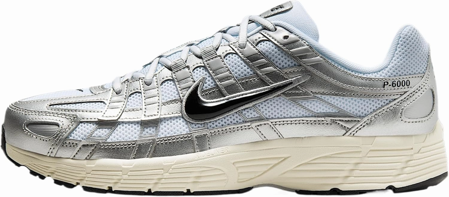 Nike Puerto Rico Shoes Nike P-6000 Shoes (CD6404-105, White/Metallic Silver/Flat Silver/Black)