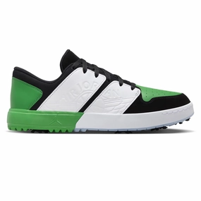 Air Jordan 1 NU Retro Golf Shoes Black/Lucky Green/White/Blue Tint Volleyball Nike Shoes