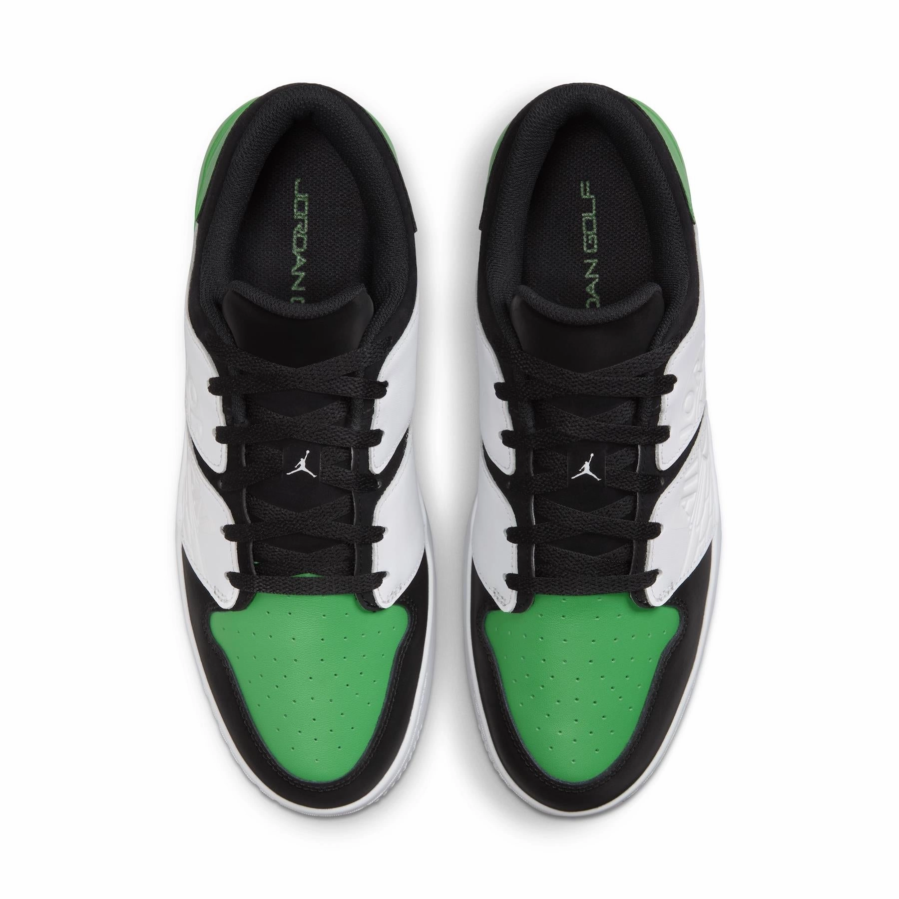 Golf Shoe Spikes For Nike Air Jordan 1 NU Retro Golf Shoes Black/Lucky Green/White/Blue Tint