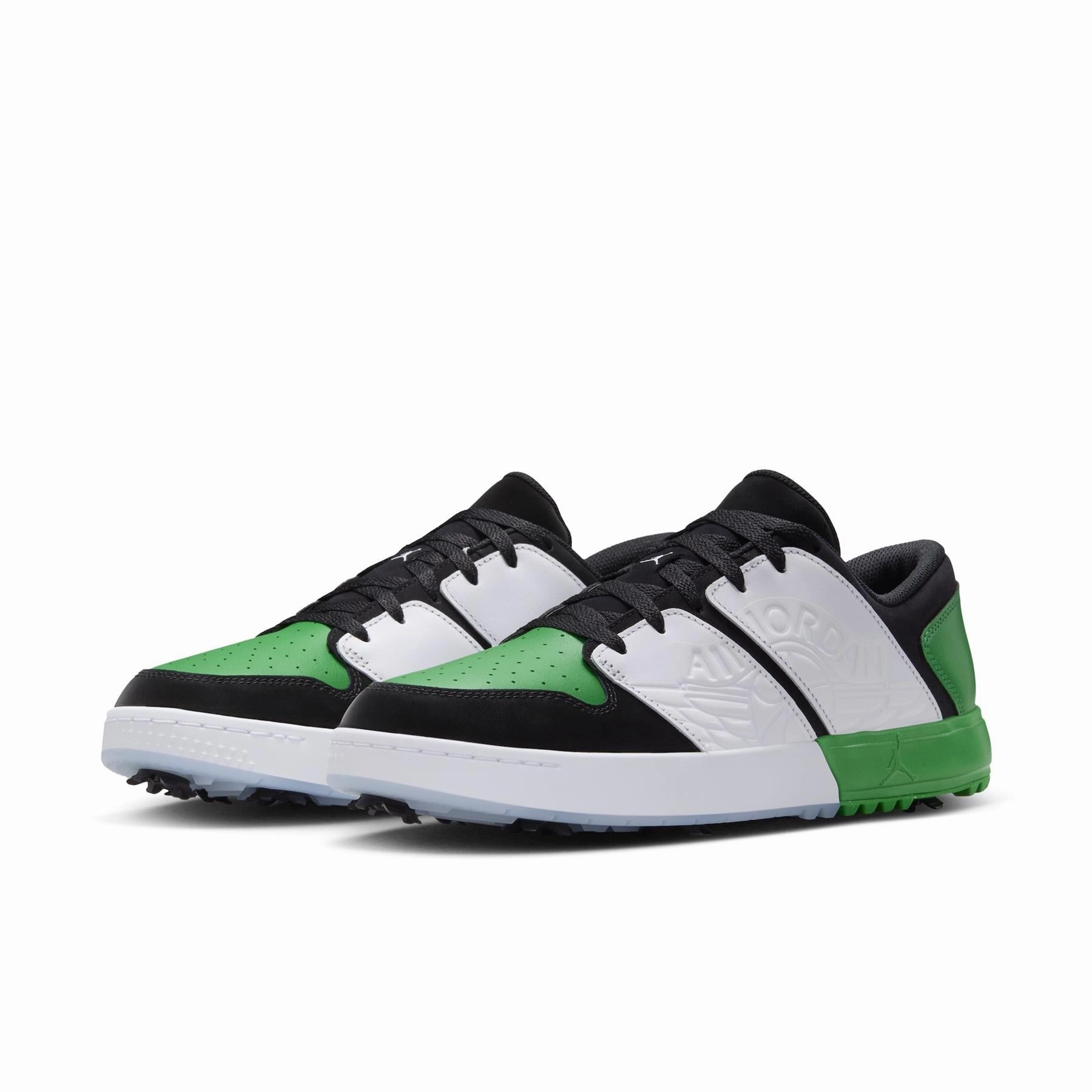 Nike Free Training Shoes Air Jordan 1 NU Retro Golf Shoes Black/Lucky Green/White/Blue Tint
