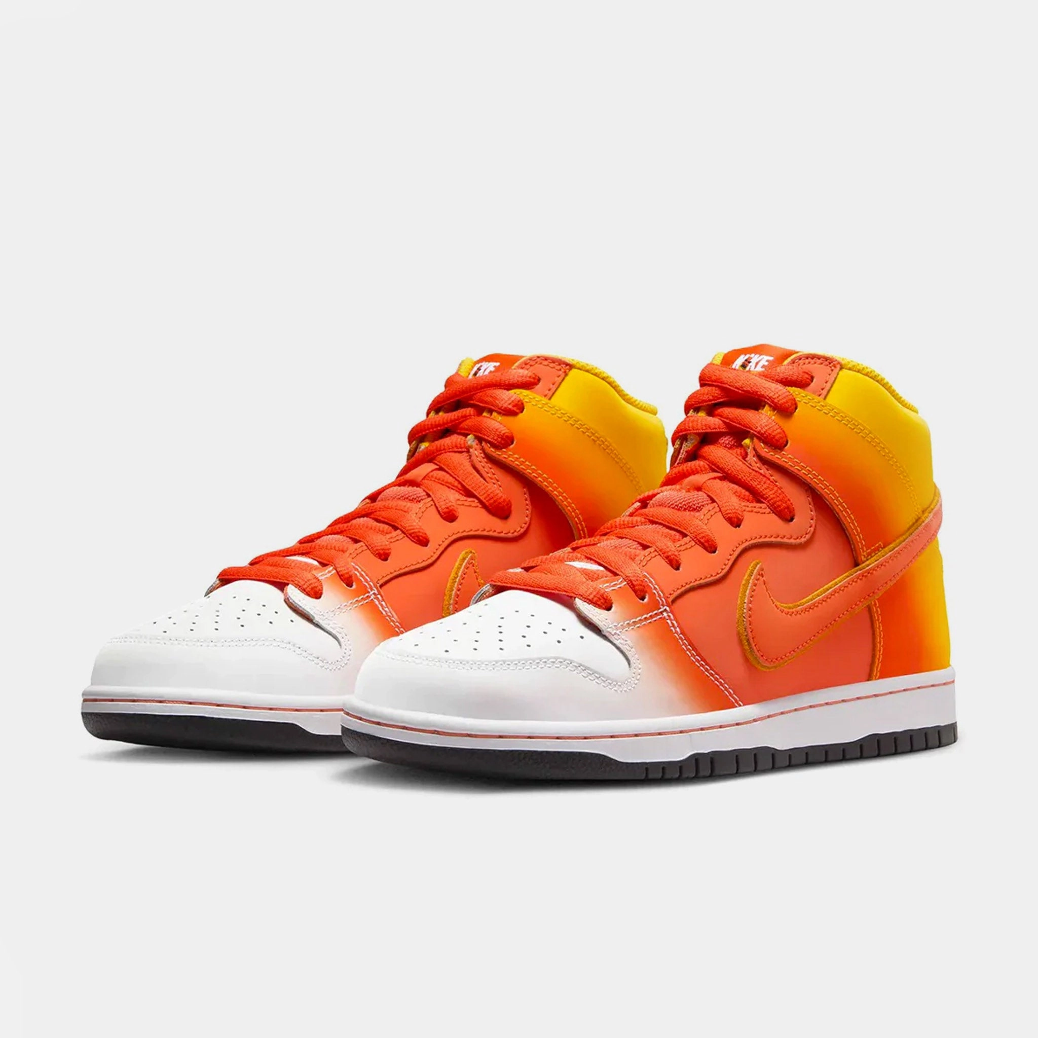 Nike SB - 'Candy Corn' Dunk High Pro Shoes - Amarillo / Orange - Black - White Nike Shoe Size Chart Inches