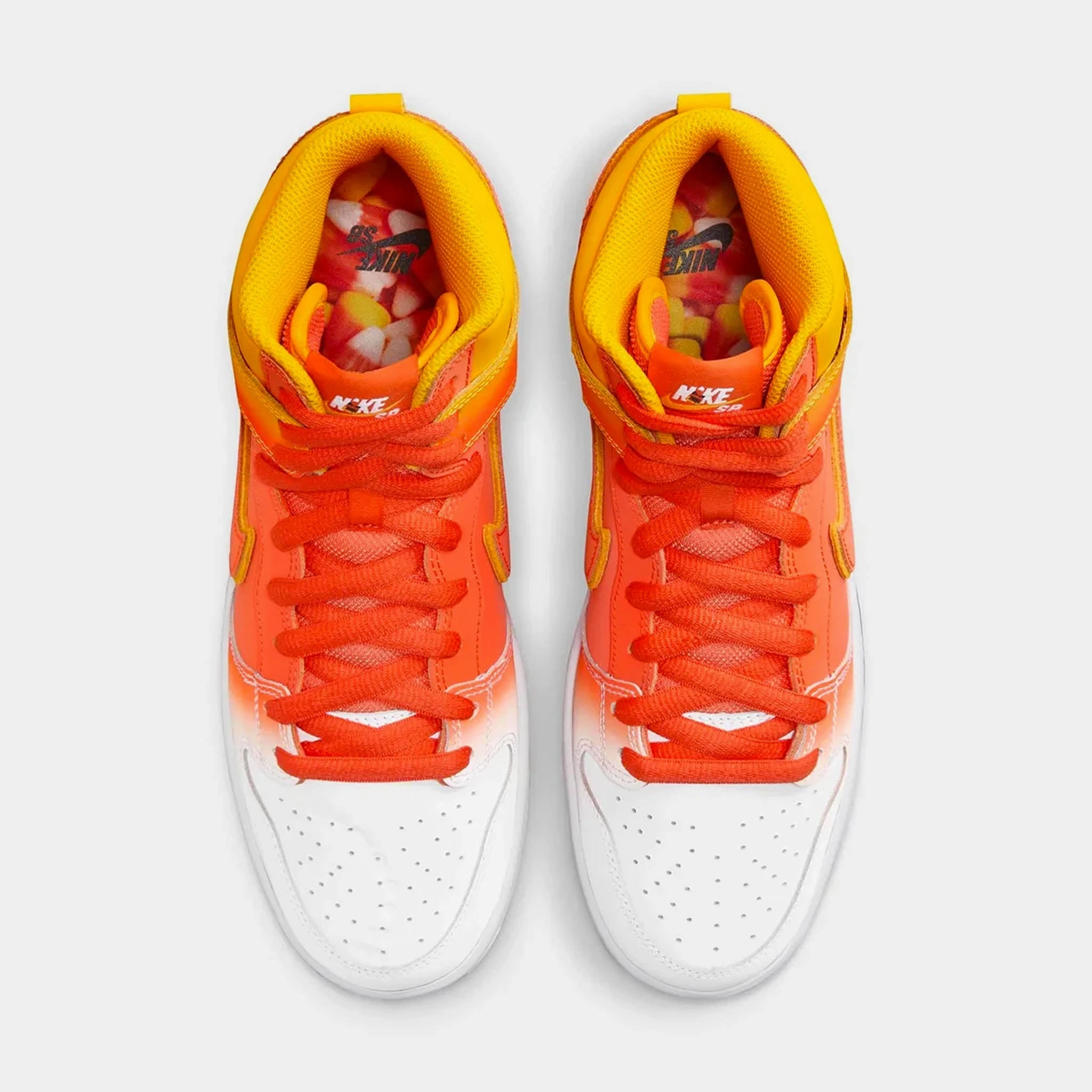 Nike SB - 'Candy Corn' Dunk High Pro Shoes - Amarillo / Orange - Black - White Nike Mountain Bike Cycling Shoes
