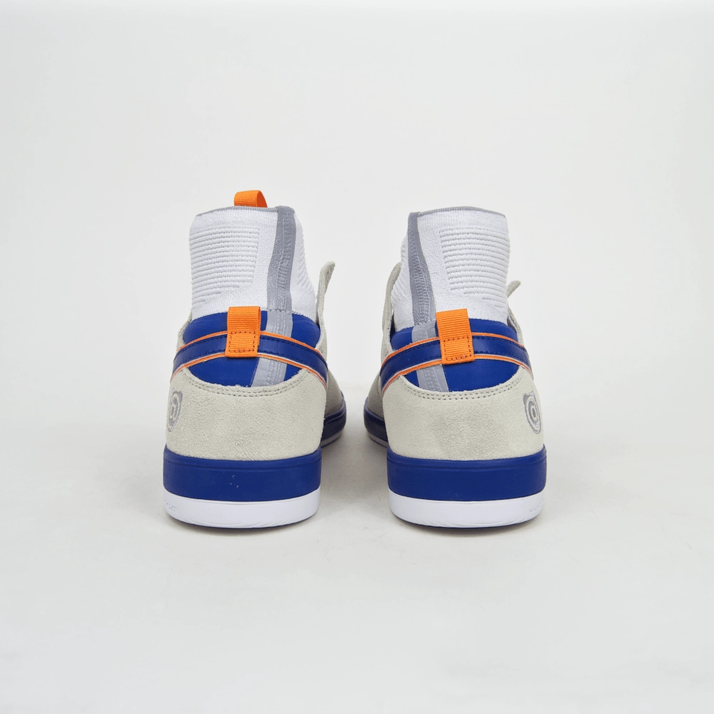 Nike Couple Shoes Nike SB - 'Medicom' Dunk High Elite QS Shoes - White / College Blue - White - Gold Post