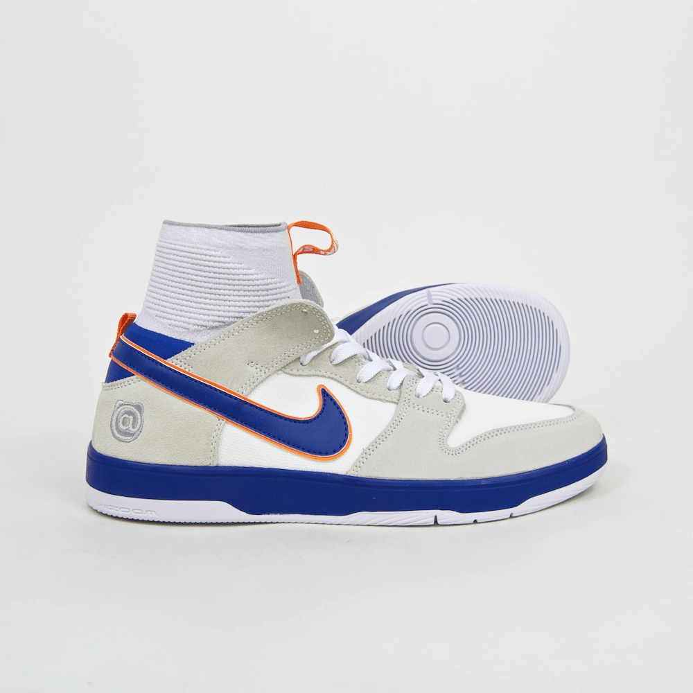Buy Nike Online Shoes Nike SB - 'Medicom' Dunk High Elite QS Shoes - White / College Blue - White - Gold Post