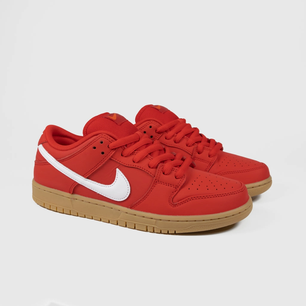 Nike Shoes With Just Do It Nike SB - 'Orange Label' Dunk Low Pro Shoes - Red / White - Red - Light Gum