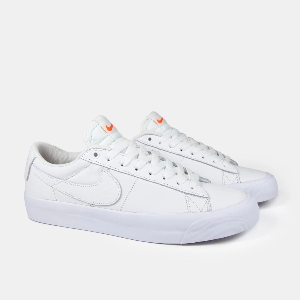 Deion Sanders Shoes Nike Nike SB - 'Orange Label' GT Blazer Low Shoes - White / White
