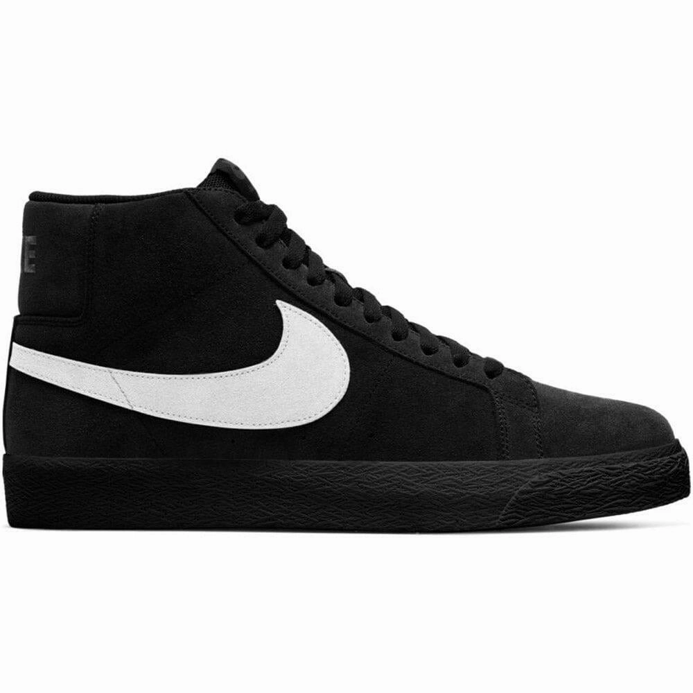 Nike SB - Blazer Mid Mens Shoes Black/White-Black-Black Nike Track Shoes Without Spikes