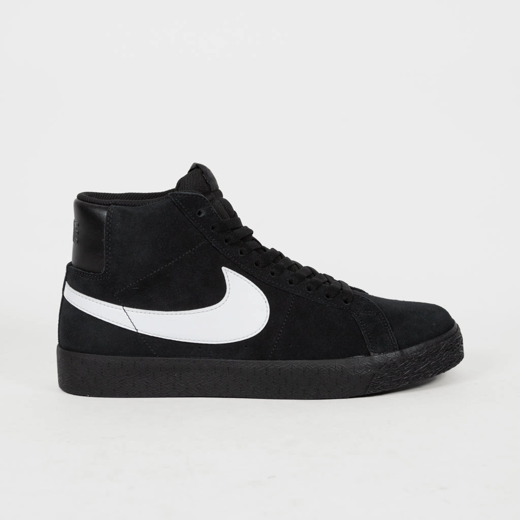 Nike SB - Blazer Mid Shoes - Black / White - Black - Black Nike Sprint Spikes Shoes