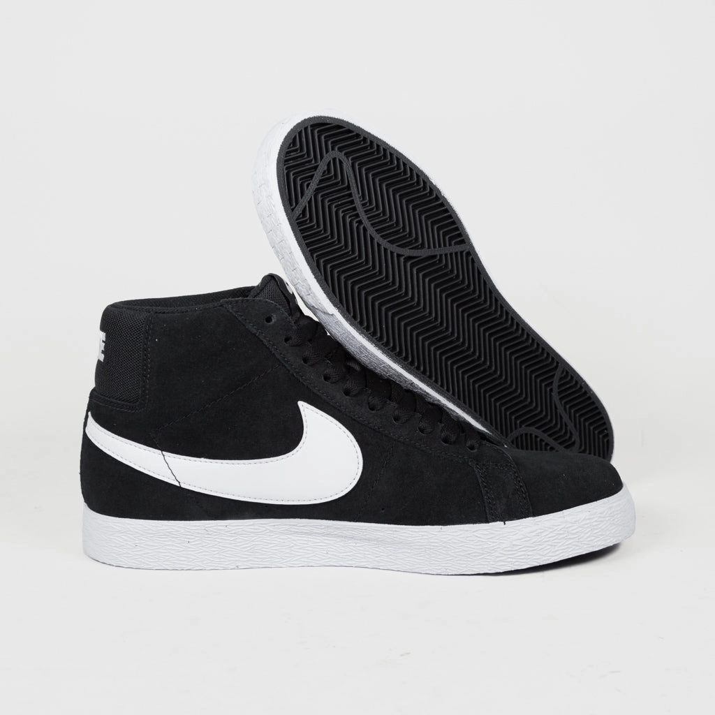 Nike SB - Blazer Mid Shoes - Black / White - White - White Nike Tactical Shoes