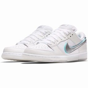 Nike Shoes Tennis Nike SB - Diamond Dunk Low Pro OG QS Shoes - White / Chrome / Tropical Twist