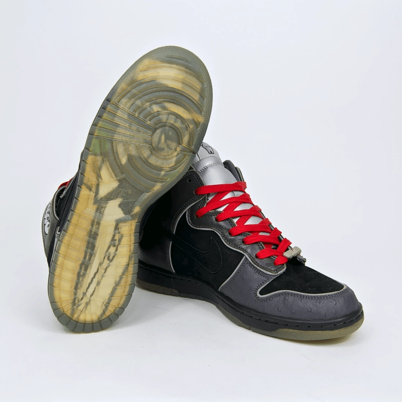 Nike Distance Track Shoes Nike SB - Dunk High Premium SB 'MF Doom' Shoes - Black / Black - Midnight Fog