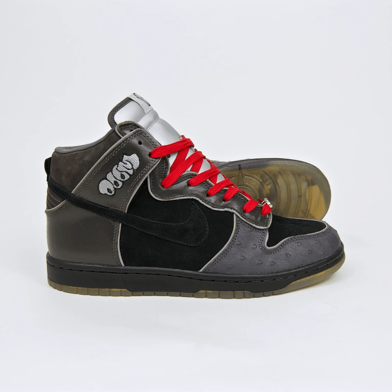 Nike SB - Dunk High Premium SB 'MF Doom' Shoes - Black / Black - Midnight Fog Make Your Own Nike Shoes