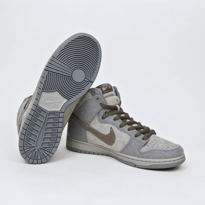 Nike SB - Dunk High Premium SB 'Tauntaun' Shoes - Medium Grey / Smoke - Cool Grey Nike Shoes In India