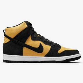 Nike SB - Dunk High Pro Shoes - Black / Black - Varsity Maize Design My Own Nike Shoes