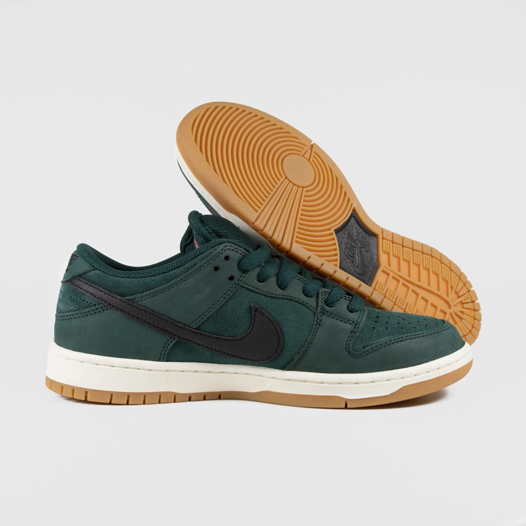 Nike Athletic Tennis Shoes Nike SB - Dunk Low Pro Orange Label Shoes - Deep Fir / Black - Fir - Sail