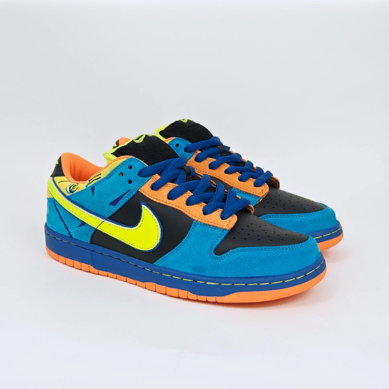 Nike SB - Dunk Low Pro SB 'Skate Or Die' Shoes - Black / Neon Yellow Sales Nike Shoes