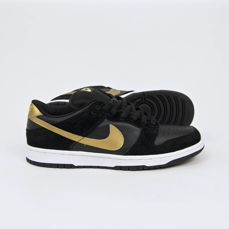 Nike SB - Dunk Low Pro SB 'Takashi' Shoes - Black / Metallic Gold - Black La Rams Nike Shoes