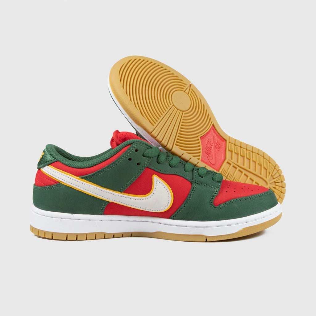 Nike SB - Dunk Low Pro Shoes - Fir / White - University Gold - Fire Red Best Shoes Nike Basketball