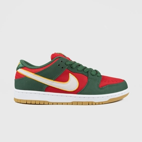 Okstate Nike Shoes Nike SB - Dunk Low Pro Shoes - Fir / White - University Gold - Fire Red