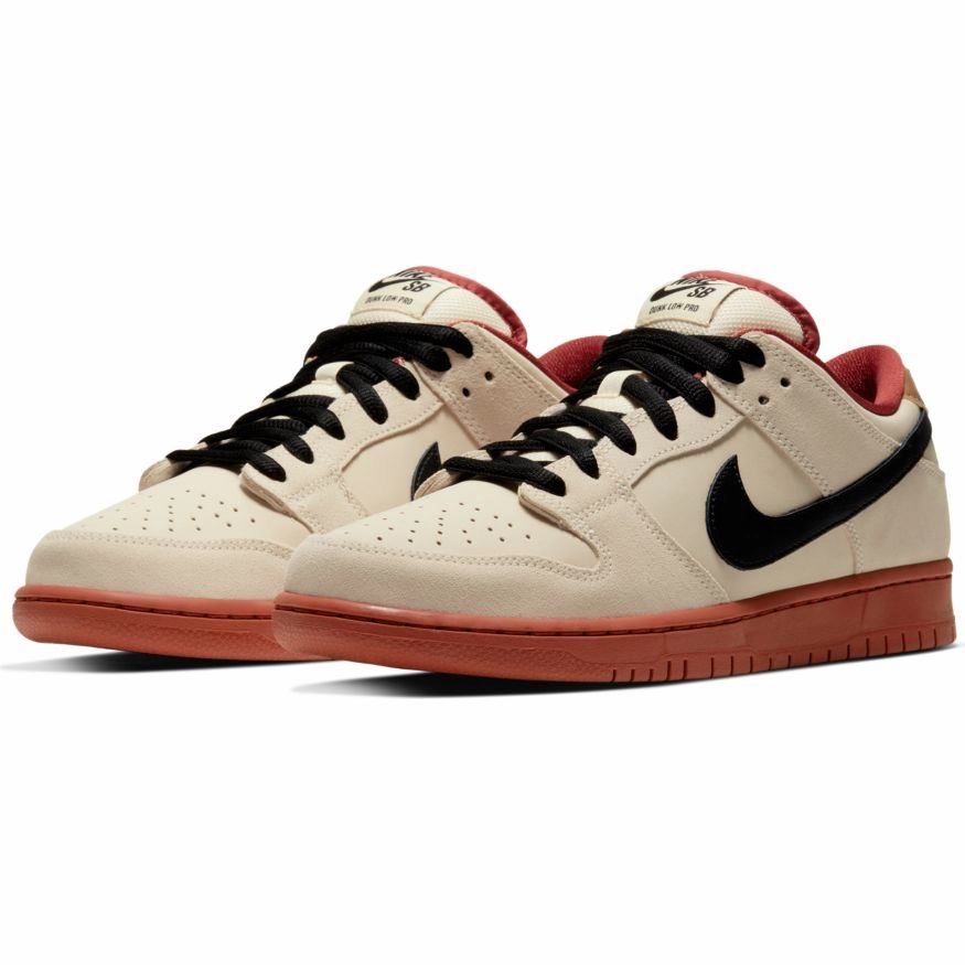 Nike SB - Dunk Low Pro Shoes - Muslin / Black / Rugged Orange Make Custom Nike Shoes